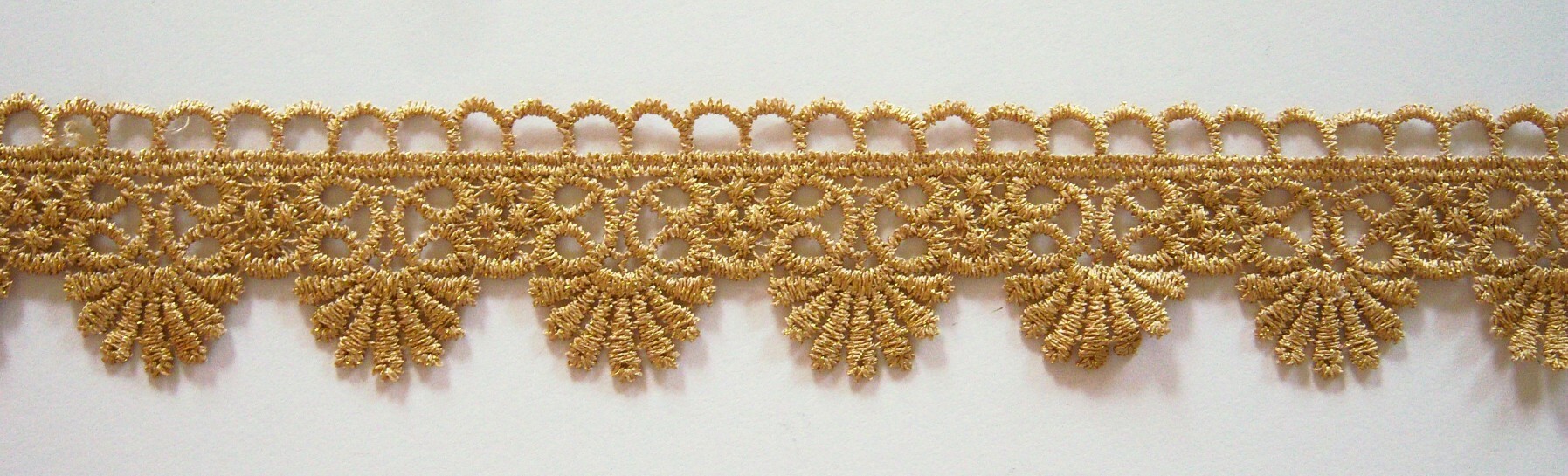 Metallic Gold 1 1/4" Venise Lace