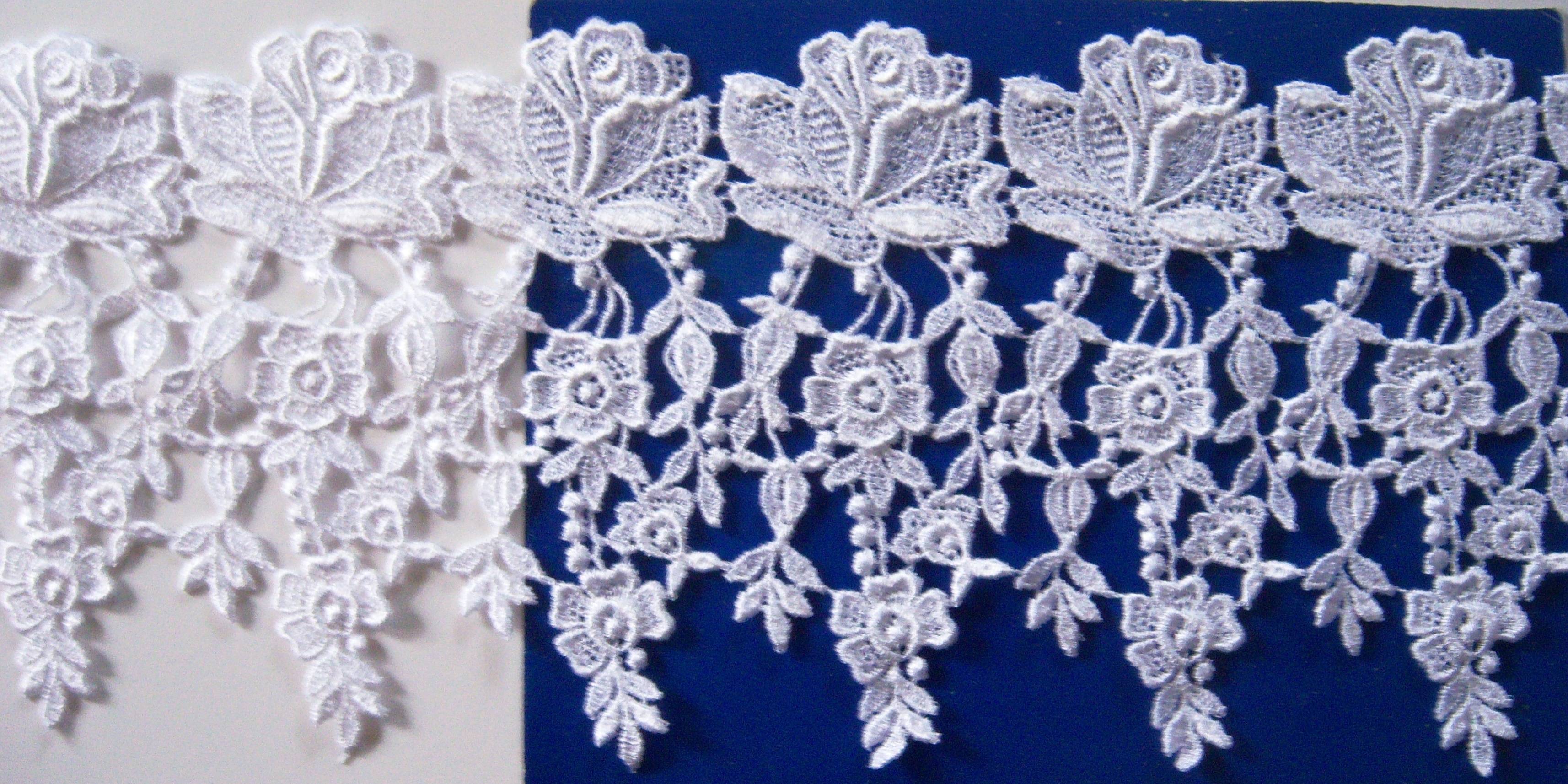 White 5 1/4" Venise Lace