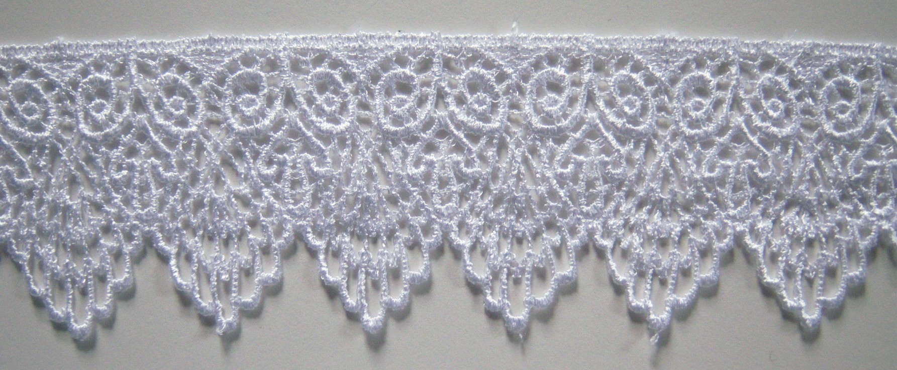 White 2" Rayon Venise Lace