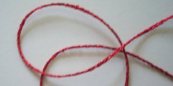 Red  Sparkle Metallic 1/16" Cord