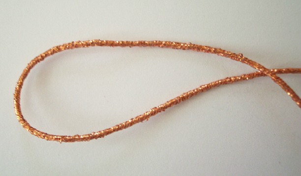 Copper Sparkle Metallic 3/32" Cord