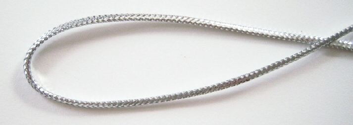 Silver Flat Metallic 1/8" Cord