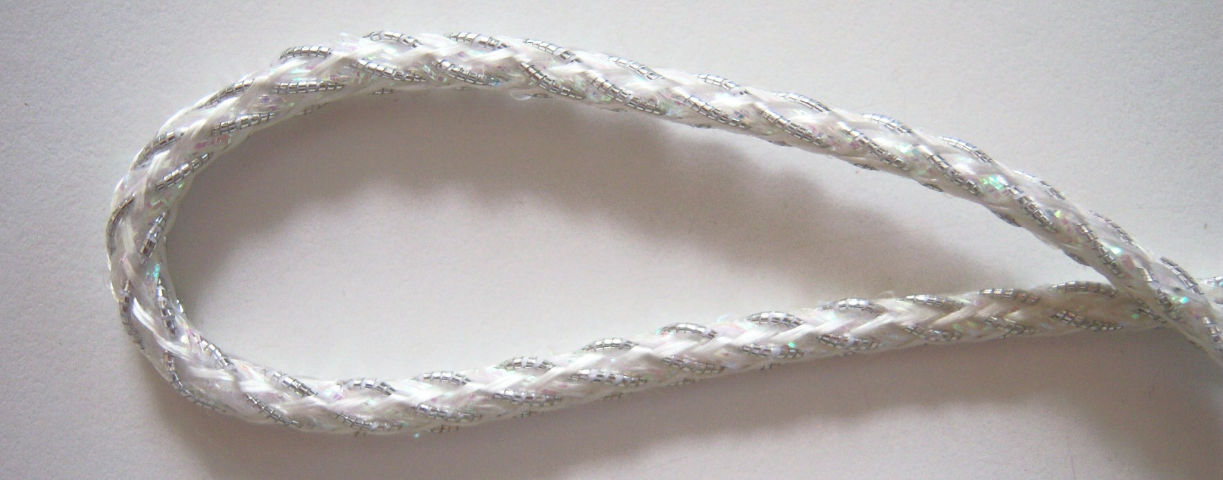 White/Irid Mylar/Silver 3/16" Metallic Cord