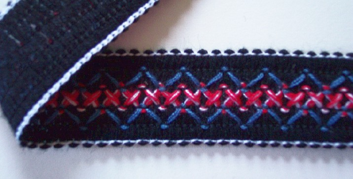 Black/Slate/Red 1" Braid