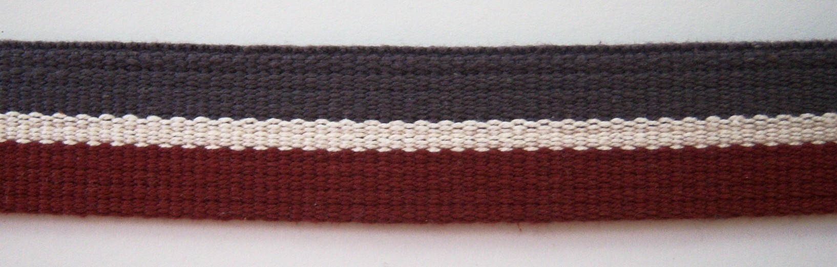 Grey/Ivory/Chimney 1 1/4" Cotton Webbing