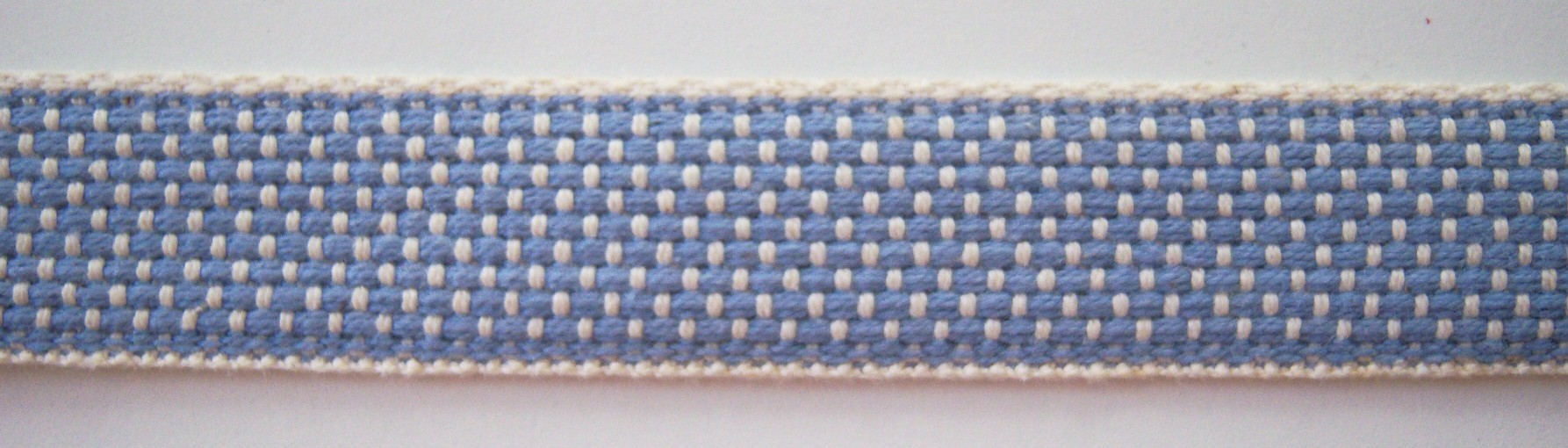 Ivory/Blue 1" Webbing