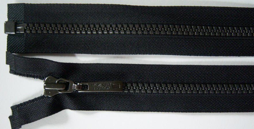 Black YKK 23.5" Vislon Newport Harbor Pull Separating Zipper