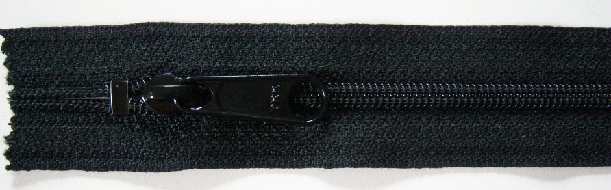 Black YKK 6" Coil Zipper