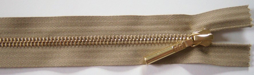 Beige riri 6" Metal Zipper