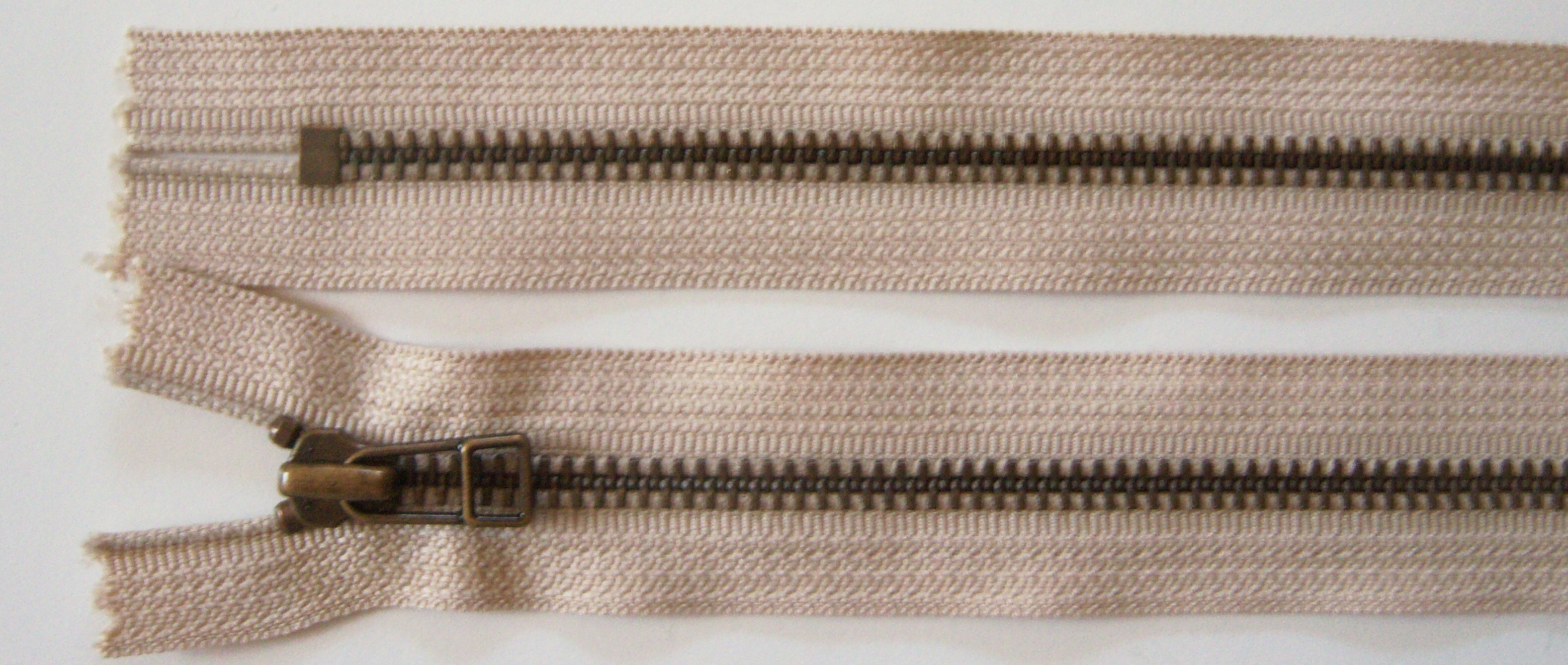 Natural YKK 14" Metal Zipper