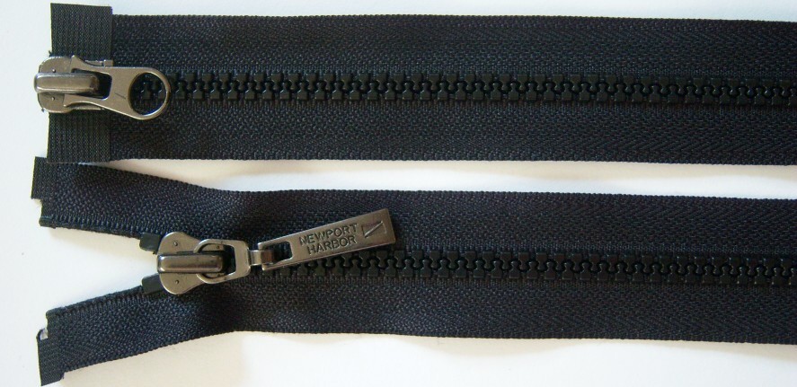  YKK Vislon 2-Way Separating Zipper, 28, Black