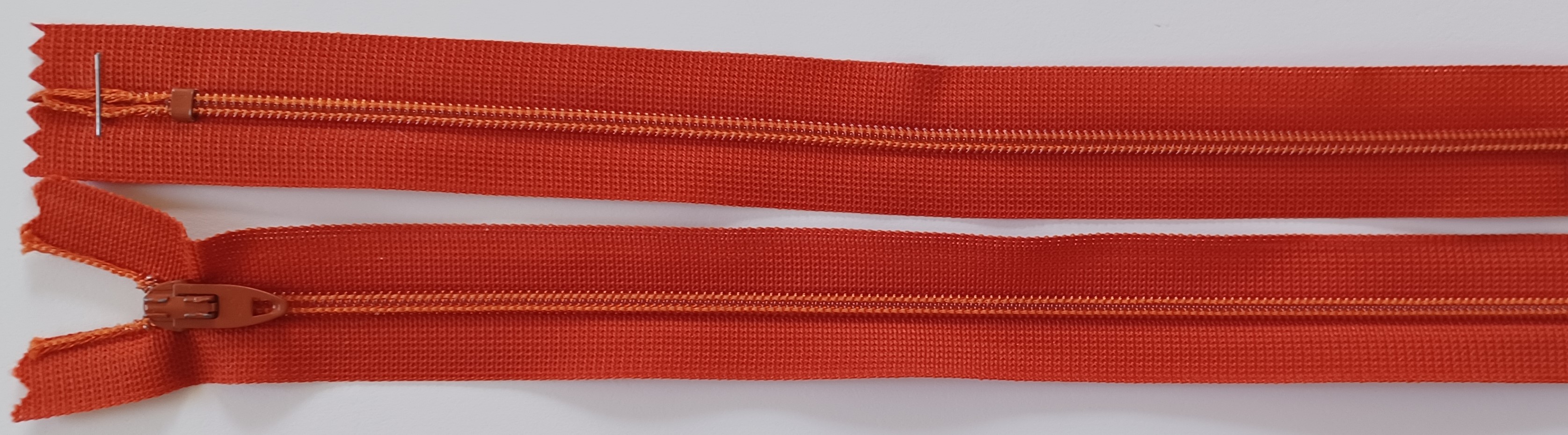 Coats & Clark 8.5" Burnt Orange Nylon Coil Zipper