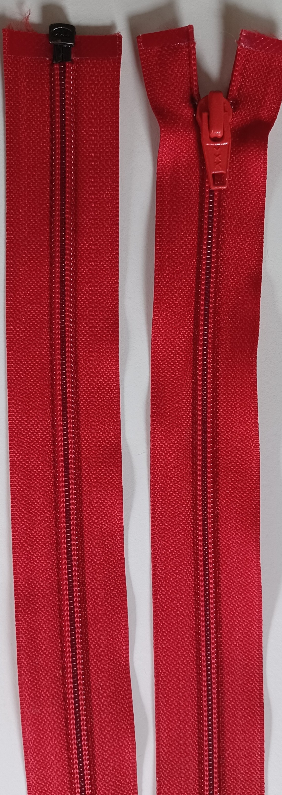 Red YKK 19" Coil Separating Zipper