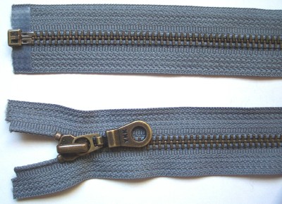 Smoke YKK 23" Metal Separating Zipper