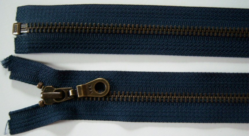 Midnight Blue YKK 22" Metal Separating Zipper