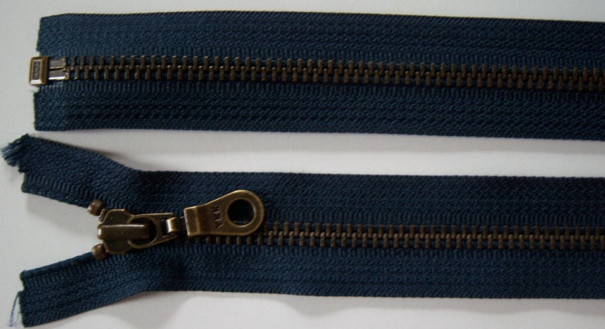 Dk Navy YKK 22" Metal Separating Zipper