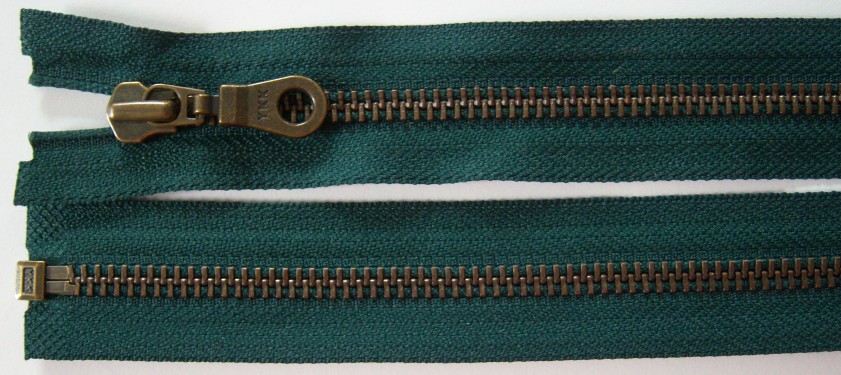 Hunter YKK 25" Metal Separating Zipper