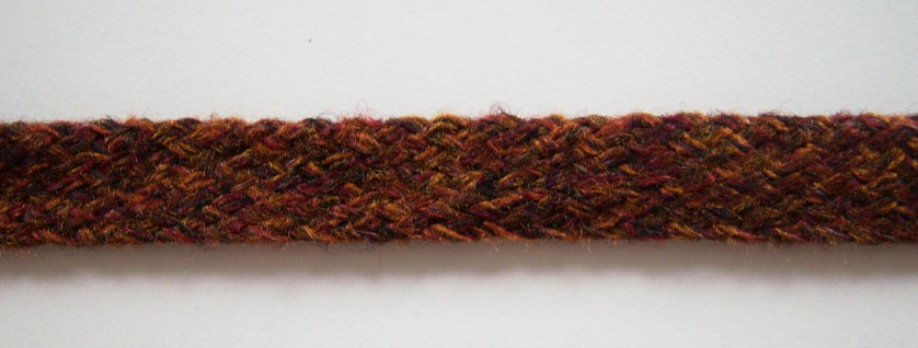 Auburn Heather 1/2" Fold Over Braid