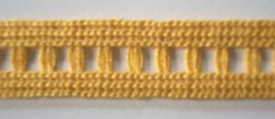 Gold 3/4" Entredeux Braid