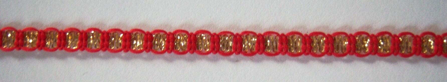 Red/Gold Metallic 1/4" Trim