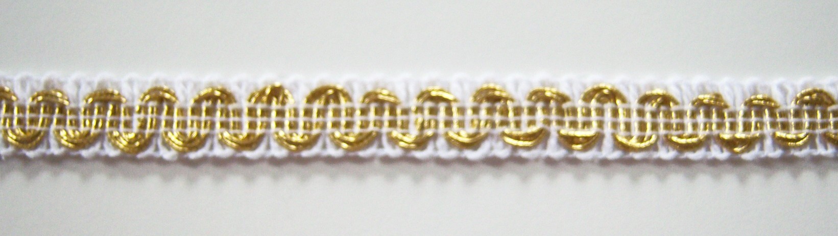 White/Gold 1/2" Gimp Braid