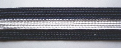 Navy/White 7/8" Middy Braid