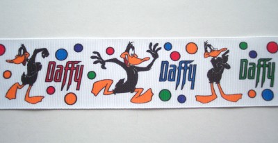 Daffy Duck 1 1/2" Grosgrain Ribbon