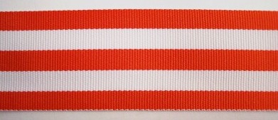 Orange/White 1 1/2" Grosgrain Ribbon
