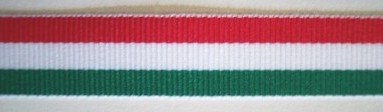 Red/White/Green 5/8" Grosgrain Ribbon