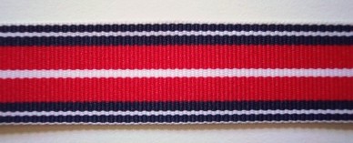 Red/White/Navy 15/16" Grosgrain Ribbon