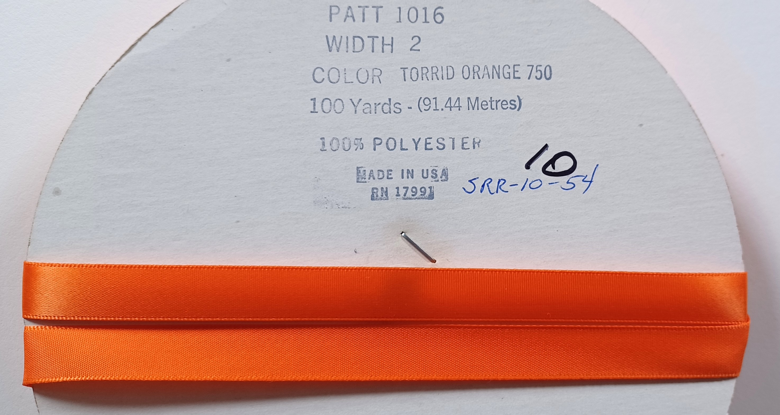 Torrid Orange 1/2" Satin Ribbon