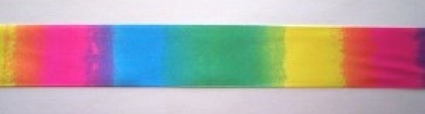 Rainbow Stripe 1 1/2" Satin Ribbon