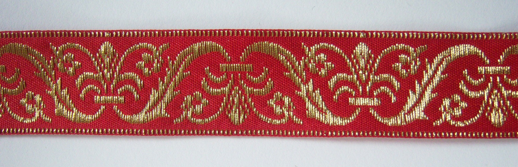 Red/Gold 1" Jacquard