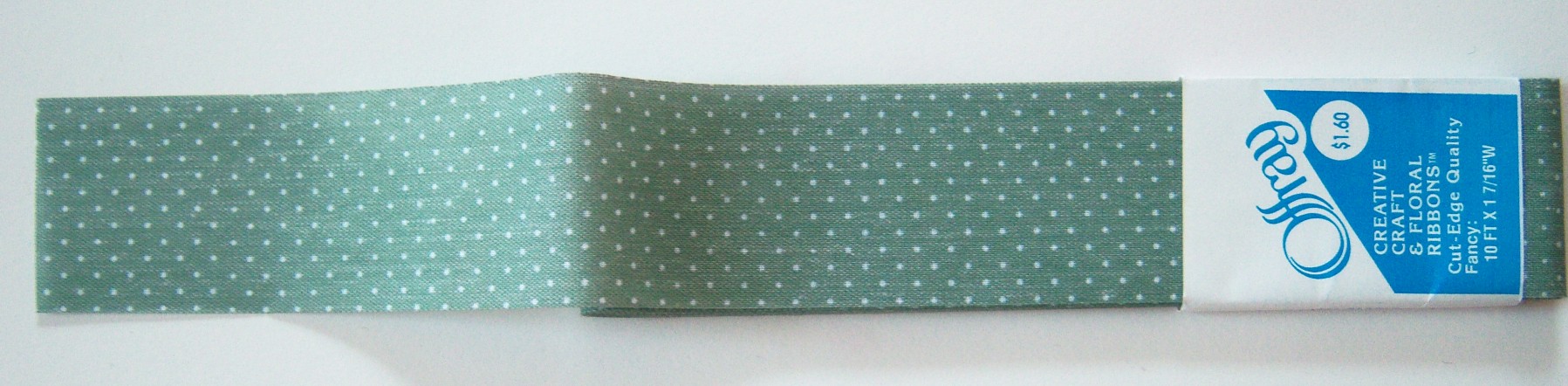 Offray Green Dot 1 7/16" Ribbon