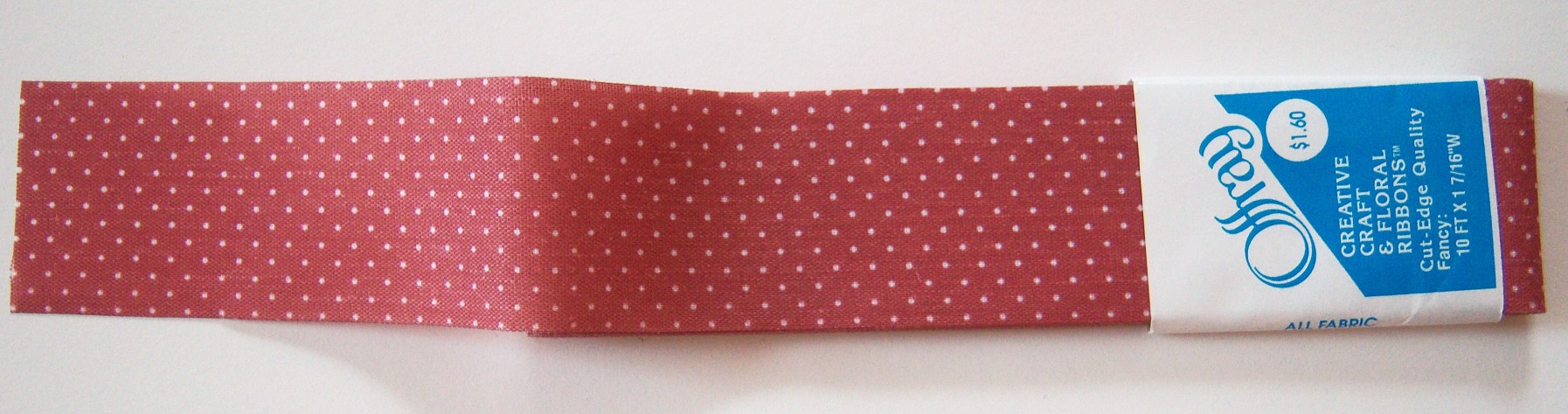 Offray Dusty Rose Dot 1 7/16" Ribbon