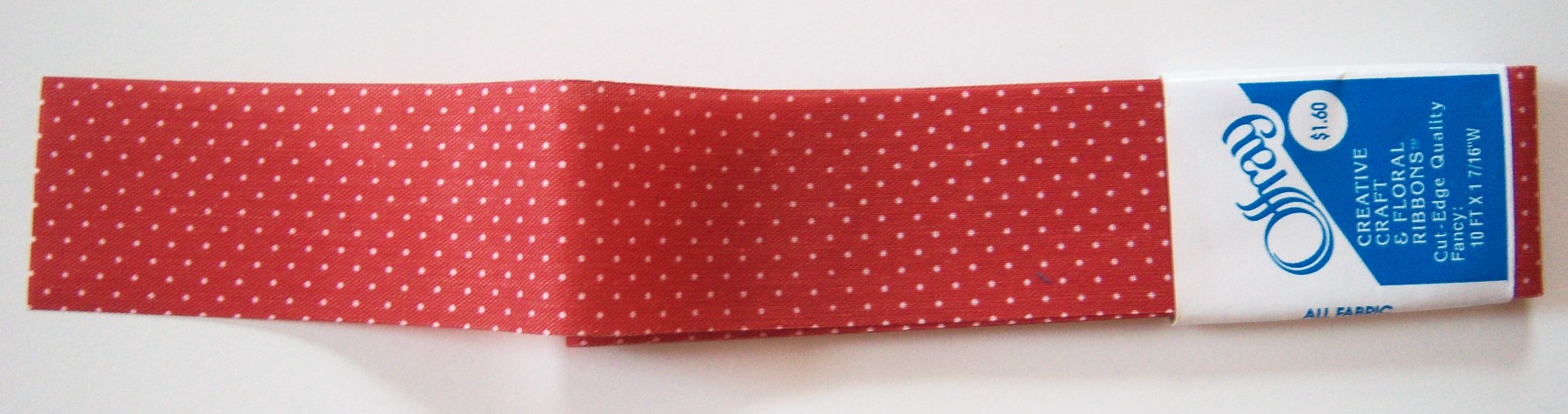 Offray Rust Dot 1 7/16" Ribbon