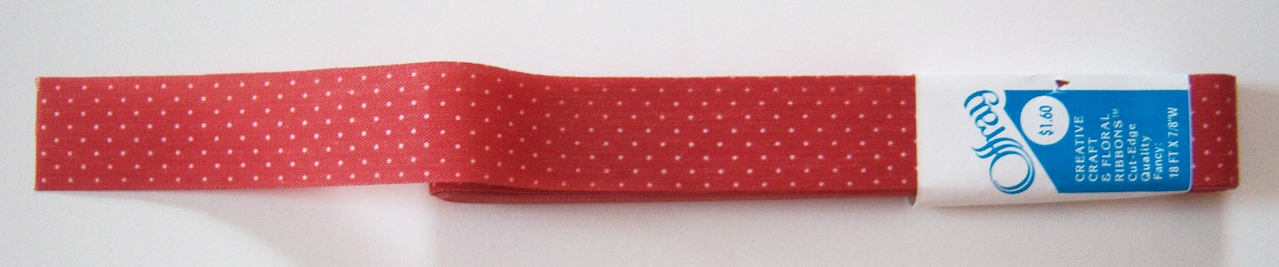 Offray Rust Dot 7/8" Ribbon