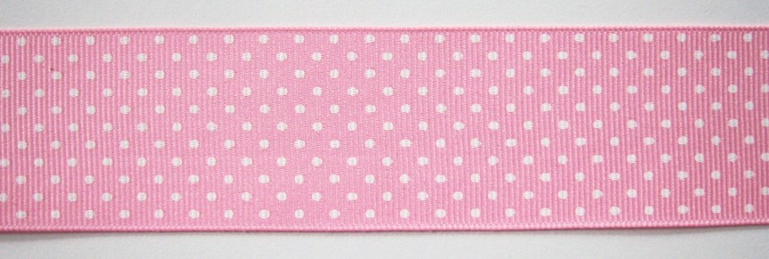 Pink Confetti Dot 1 1/2" Grosgrain Ribbon