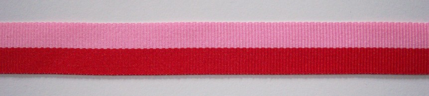 Pink/Red 5/8" Grosgrain Ribbon