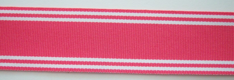 Pink/White 1 3/8" Grosgrain Ribbon