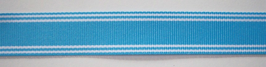 Blue/White 7/8" Grosgrain Ribbon