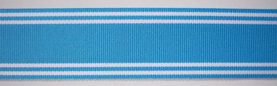 Blue/White 1 3/8" Grosgrain Ribbon