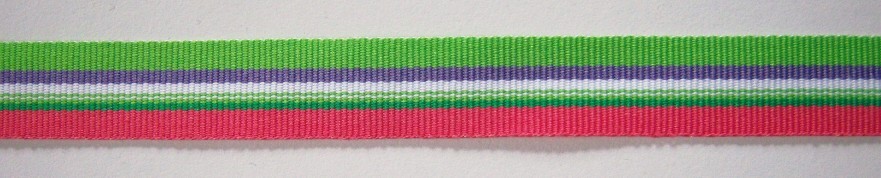 Lime/Orchid/Pink 5/8" Grosgrain Ribbon