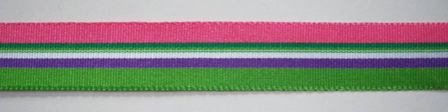 Pink/Lavender/Apple 7/8" Grosgrain Ribbon
