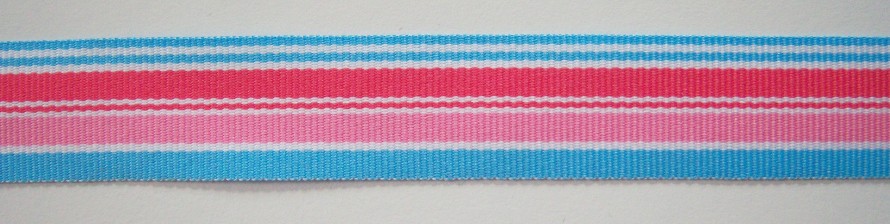 Blue/Pinks 7/8" Grosgrain Ribbon
