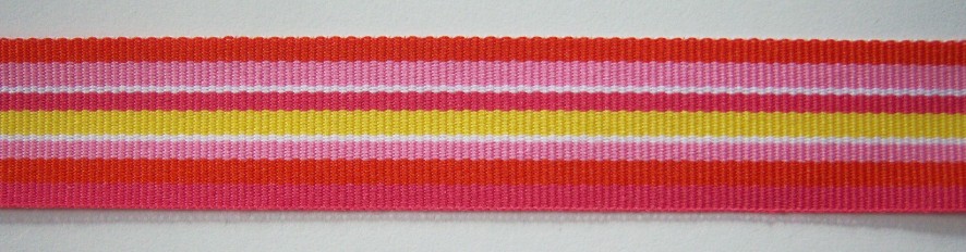 Orange/Pinks 7/8" Grosgrain Ribbon