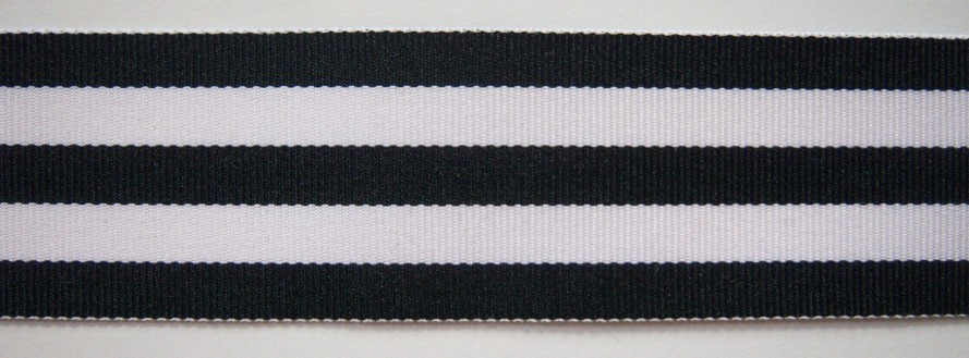 Black/White 1 1/2" Grosgrain Ribbon