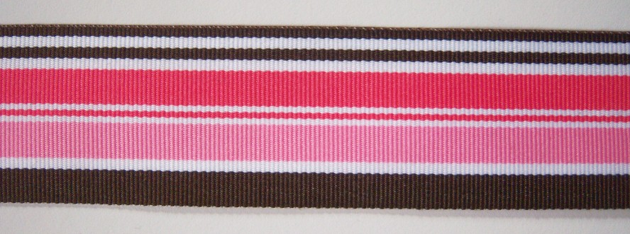 Brown/Pinks 1 1/2" Grosgrain Ribbon